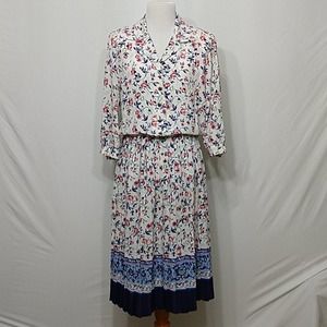 Vintage '80s Sweetbriar Floral Sleeve Dress